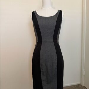 XOXO Black and Gray Midi Dress